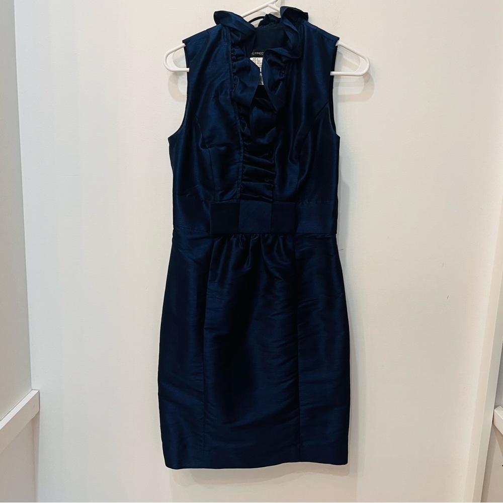 ALFRED SUNG Navy Halter Dress - Picture 2 of 7